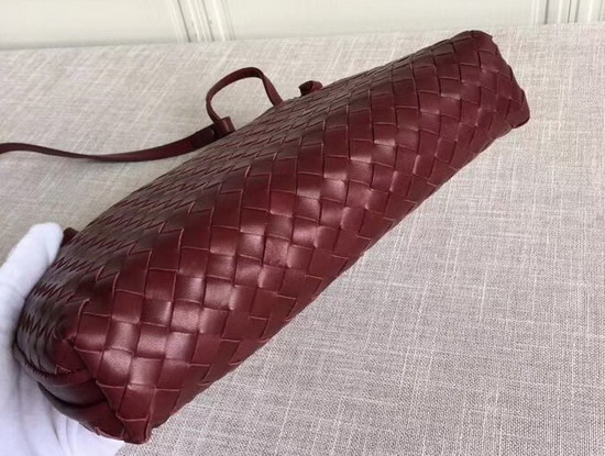 Bottega Veneta Intrecciato Nappa Leather Nodini Bag in Red