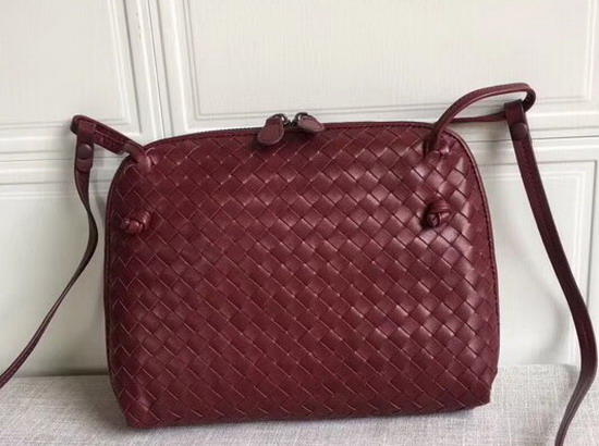 Bottega Veneta Intrecciato Nappa Leather Nodini Bag in Red