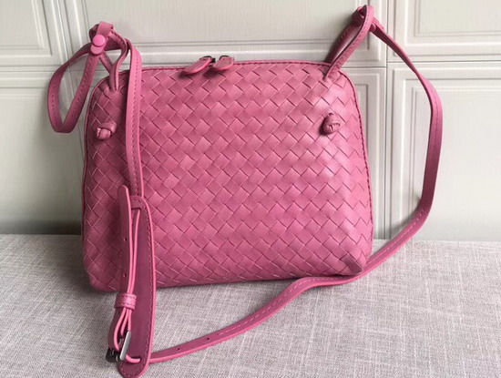 Bottega Veneta Intrecciato Nappa Leather Nodini Bag in Rose Color