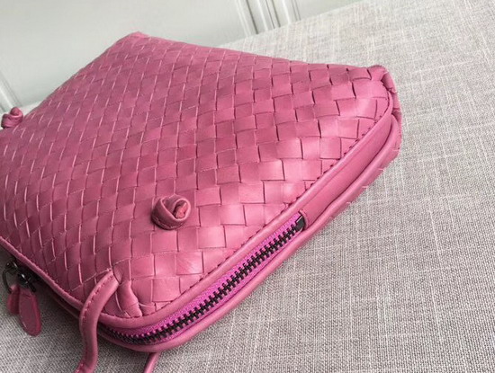 Bottega Veneta Intrecciato Nappa Leather Nodini Bag in Rose Color