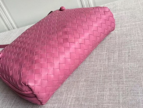 Bottega Veneta Intrecciato Nappa Leather Nodini Bag in Rose Color