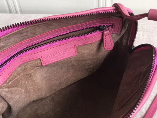 Bottega Veneta Intrecciato Nappa Leather Nodini Bag in Rose Color