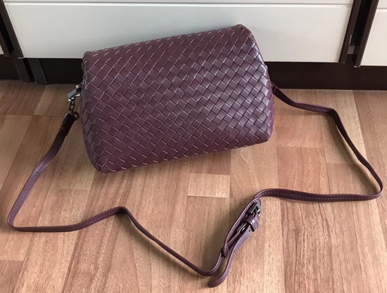 Bottega Veneta Intrecciato Nappa Messenger Bag in Burgundy