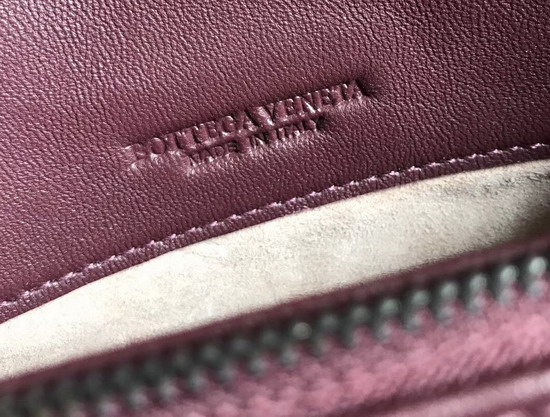 Bottega Veneta Intrecciato Nappa Messenger Bag in Burgundy