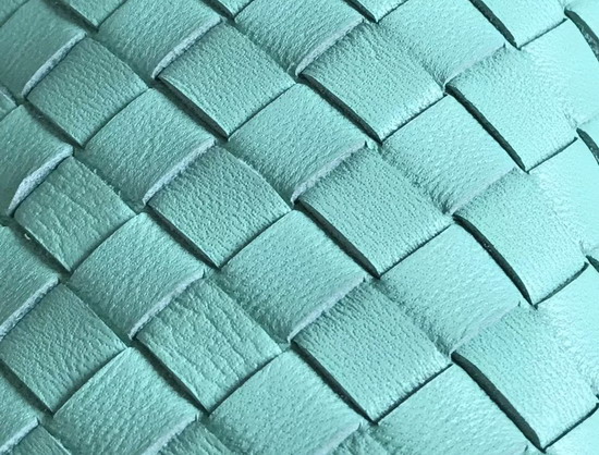 Bottega Veneta Intrecciato Nappa Messenger Bag in Turquoise