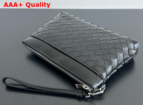 Bottega Veneta Intrecciato Prism Pouch in Black Replica