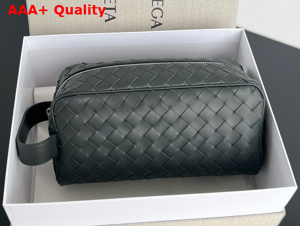 Bottega Veneta Intrecciato Travel Pouch Thunder Intrecciato Leather Replica