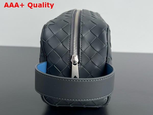 Bottega Veneta Intrecciato Travel Pouch Thunder Intrecciato Leather Replica