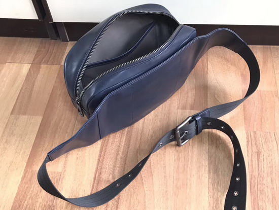 Bottega Veneta Intrecciato VN Belt Bag in Blue Calf Leather