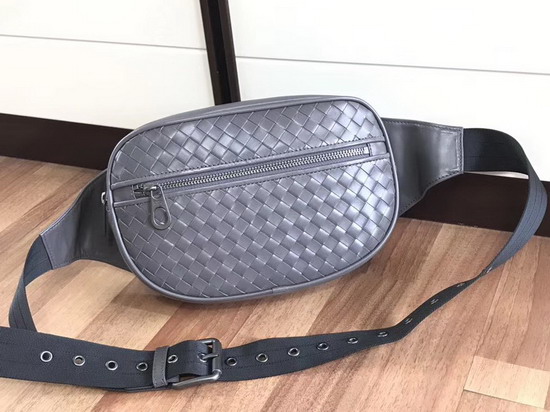 Bottega Veneta Intrecciato VN Belt Bag in Grey Calf Leather