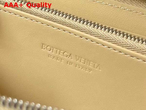 Bottega Veneta Intrecciato Zip Around Wallet in Porridge Calfskin Replica