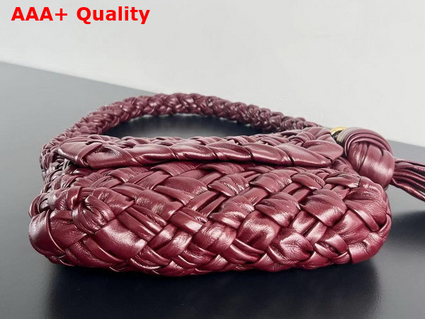 Bottega Veneta Kalimero Citta Barolo Shoulder Bag in Soft Foulard Intreccio Leather with Sliding Shoulder Strap Replica