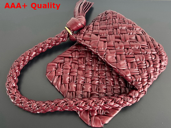 Bottega Veneta Kalimero Citta Barolo Shoulder Bag in Soft Foulard Intreccio Leather with Sliding Shoulder Strap Replica