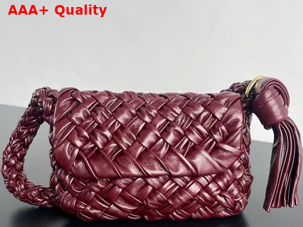 Bottega Veneta Kalimero Citta Barolo Shoulder Bag in Soft Foulard Intreccio Leather with Sliding Shoulder Strap Replica