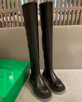 Bottega Veneta Knee High Boots with a Flatform Sole Black and Transparent Replica