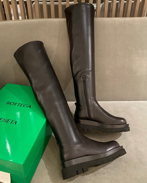 Bottega Veneta Knee High Boots with a Flatform Sole Black and Transparent Replica