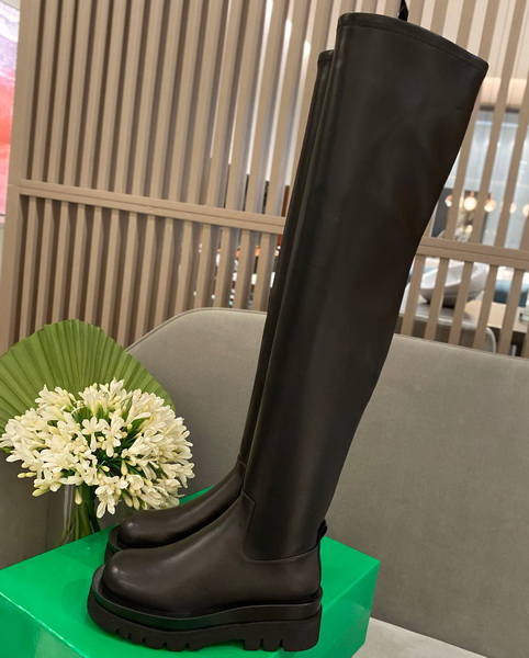 Bottega Veneta Knee High Boots with a Flatform Sole Black and Transparent Replica