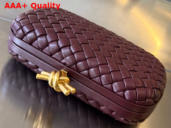 Bottega Veneta Knot Barolo Padded Intreccio Leather Minaudiere Replica