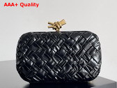 Bottega Veneta Knot Black Foulard Intreccio Leather Minaudiere Replica