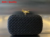 Bottega Veneta Knot Black Padded Intreccio Leather Minaudiere Replica