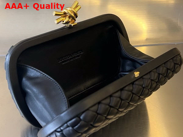 Bottega Veneta Knot Black Padded Intreccio Leather Minaudiere Replica