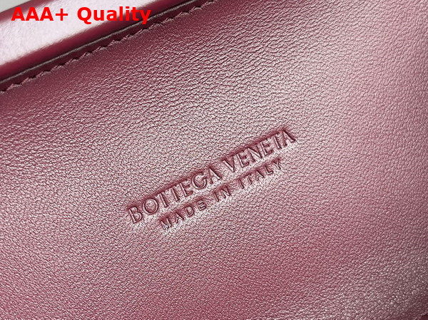 Bottega Veneta Knot Burgundy Foulard Intreccio Leather Minaudiere Replica