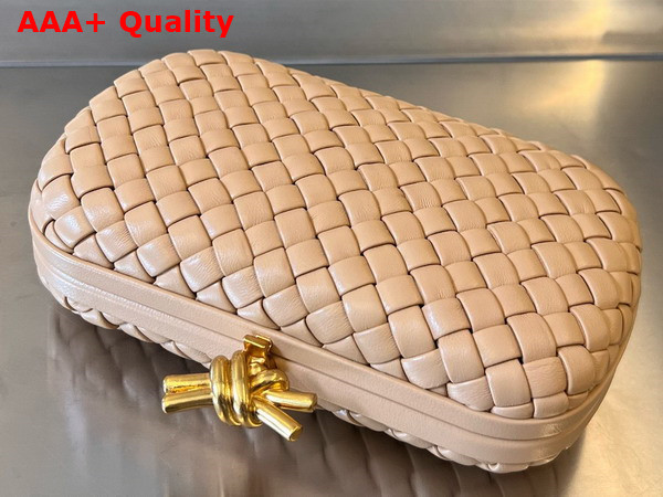 Bottega Veneta Knot Cipria Padded Intreccio Leather Minaudiere Replica