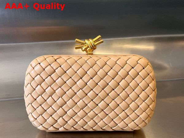 Bottega Veneta Knot Cipria Padded Intreccio Leather Minaudiere Replica