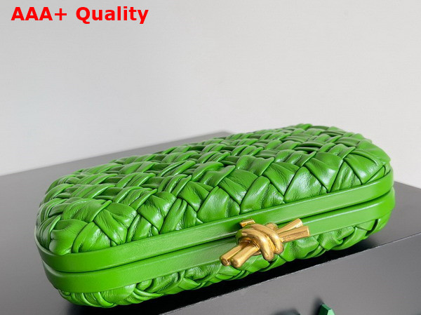 Bottega Veneta Knot Green Foulard Intreccio Leather Minaudiere Replica