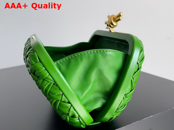 Bottega Veneta Knot Green Foulard Intreccio Leather Minaudiere Replica