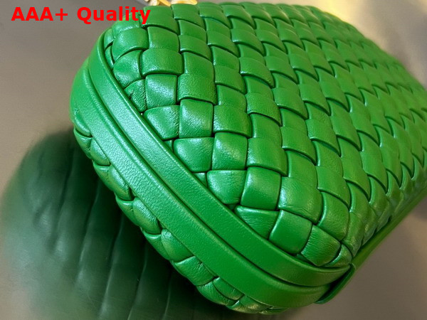 Bottega Veneta Knot Green Padded Intreccio Leather Minaudiere Replica