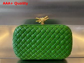 Bottega Veneta Knot Green Padded Intreccio Leather Minaudiere Replica