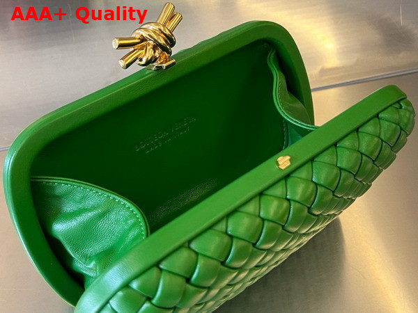 Bottega Veneta Knot Green Padded Intreccio Leather Minaudiere Replica