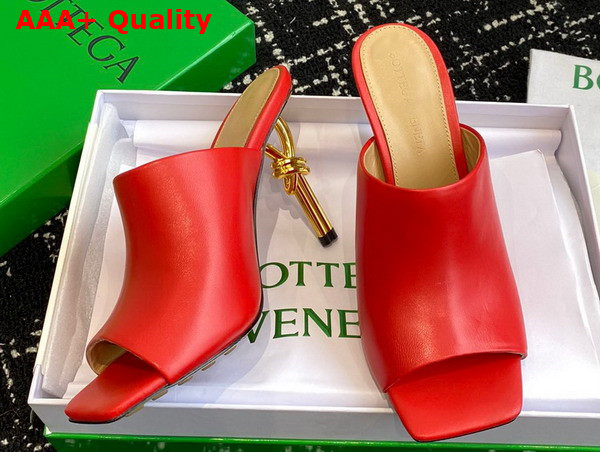 Bottega Veneta Knot Mule in Red Lambskin Replica