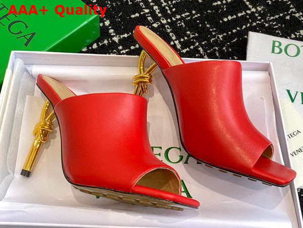 Bottega Veneta Knot Mule in Red Lambskin Replica