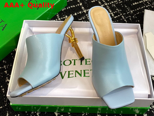 Bottega Veneta Knot Mule in Sky Blue Lambskin Replica