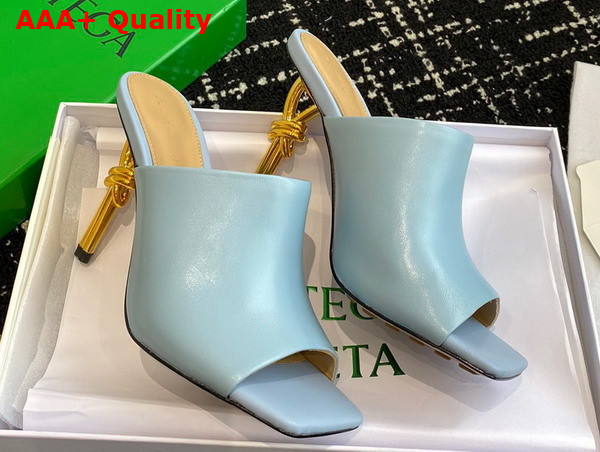 Bottega Veneta Knot Mule in Sky Blue Lambskin Replica