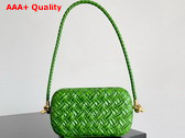 Bottega Veneta Knot On Strap Avocado Foulard Intreccio Leather Minaudiere with Strap Replica