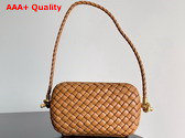 Bottega Veneta Knot On Strap Camel Padded Intreccio Leather Replica