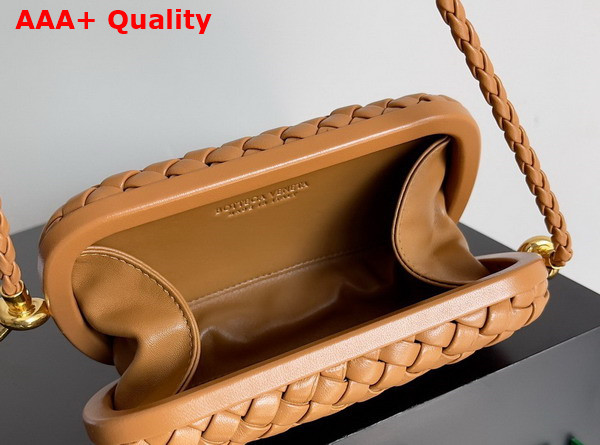 Bottega Veneta Knot On Strap Camel Padded Intreccio Leather Replica