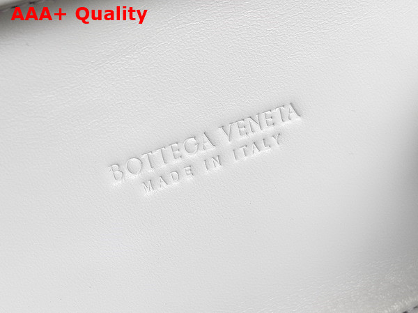 Bottega Veneta Knot On Strap White Foulard Intreccio Leather Minaudiere with Strap Replica