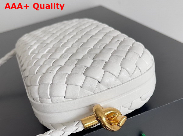 Bottega Veneta Knot On Strap White Padded Intreccio Leather Replica