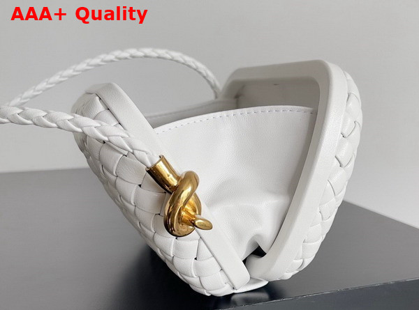 Bottega Veneta Knot On Strap White Padded Intreccio Leather Replica