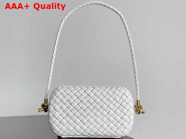 Bottega Veneta Knot On Strap White Padded Intreccio Leather Replica