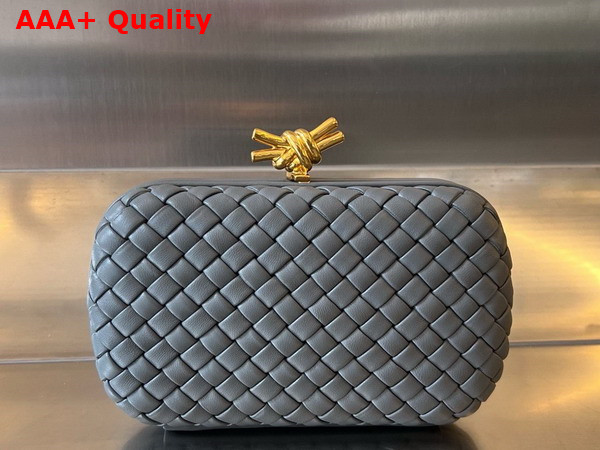 Bottega Veneta Knot Thunder Padded Intreccio Leather Minaudiere Replica