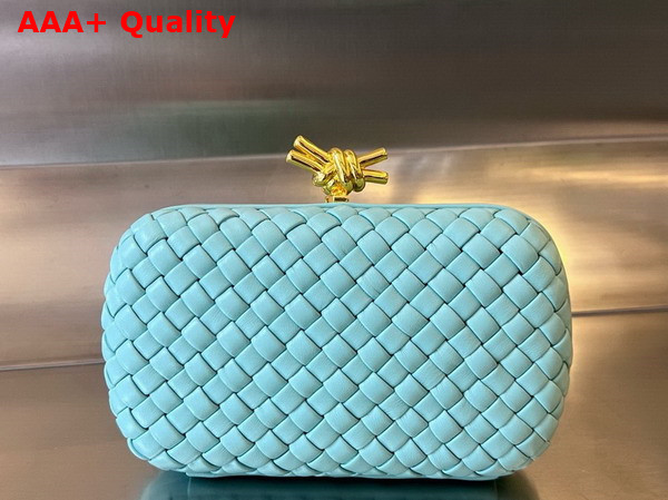 Bottega Veneta Knot Turquoise Padded Intreccio Leather Minaudiere Replica