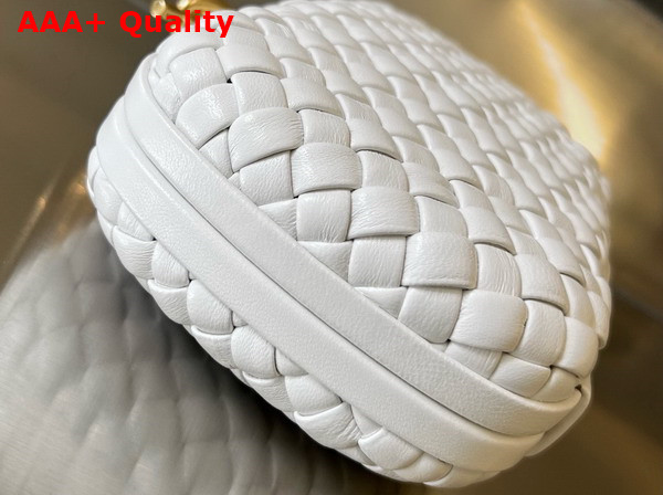 Bottega Veneta Knot White Padded Intreccio Leather Minaudiere Replica