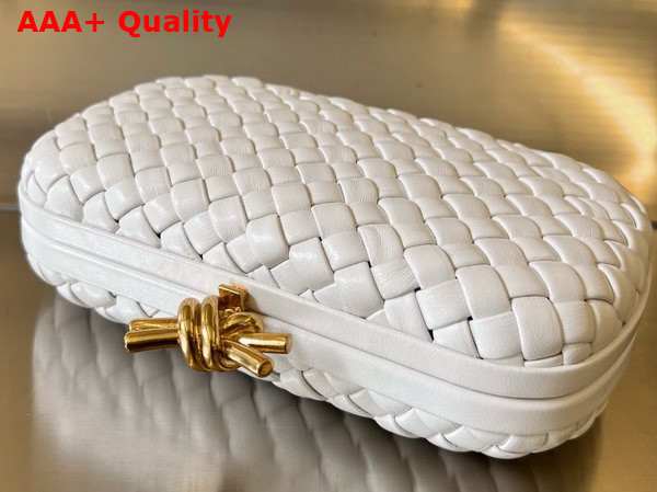 Bottega Veneta Knot White Padded Intreccio Leather Minaudiere Replica