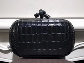 Bottega Veneta Knot in Black Crocodile