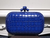 Bottega Veneta Knot in Blue Crocodile